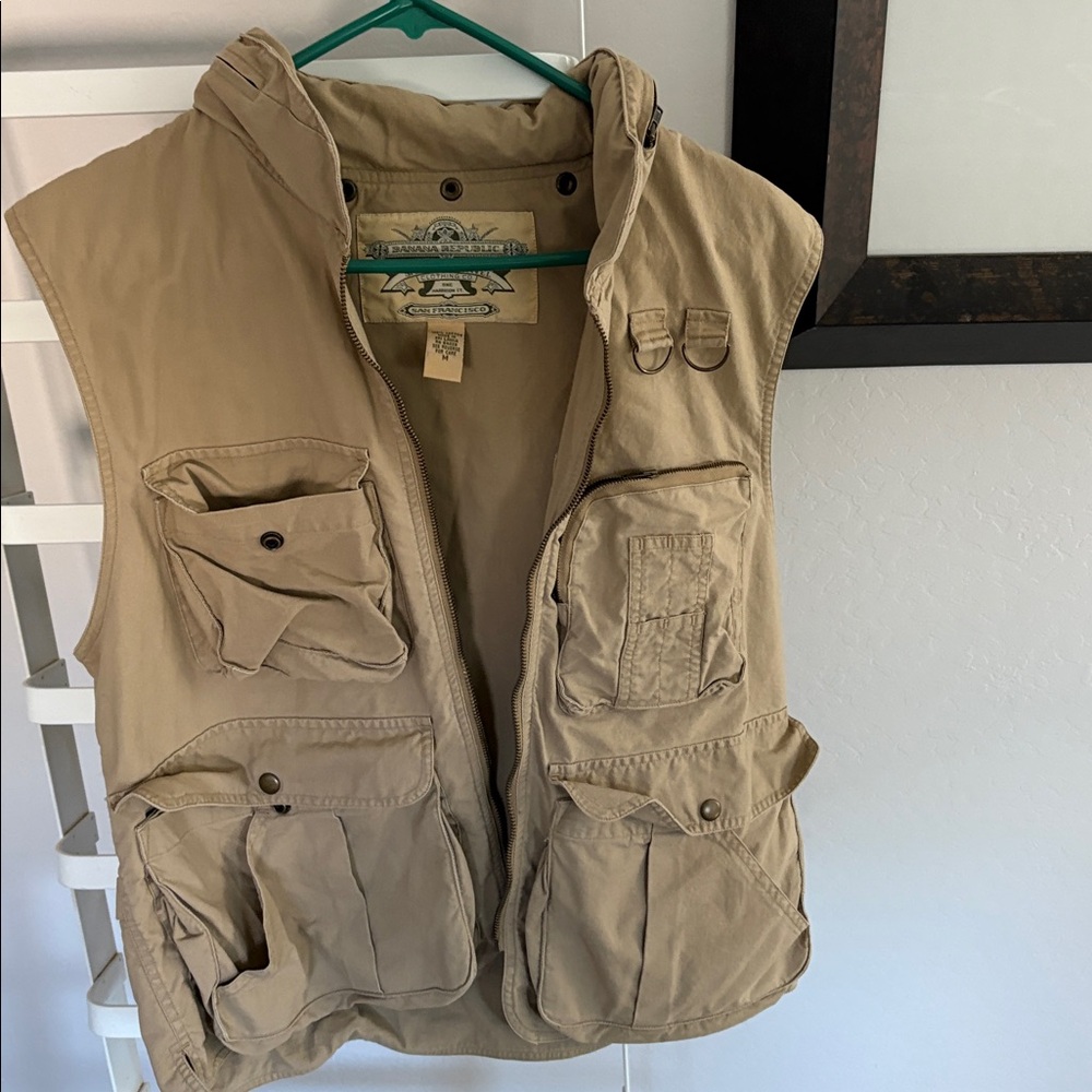 Banana Republic Safari Vest in Beige